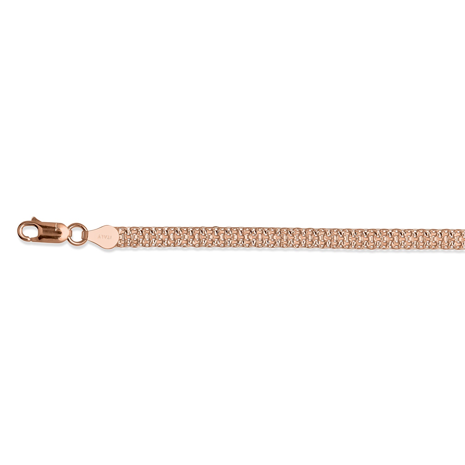 Italienisches Garibaldi-Armband, ca. 19 cm, 925 Silber rosévergoldet ca. 3,65g