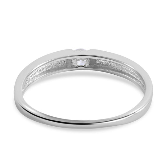 Lustro Stella - Weißer Zirkonia-Ring, 925 Silber rhodiniert (Größe 21.00) ca. 0,25 ct