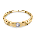 Lustro Stella - Weißer Zirkonia-Ring, 925 Silber vergoldet (Größe 16.00) ca. 0,25 ct