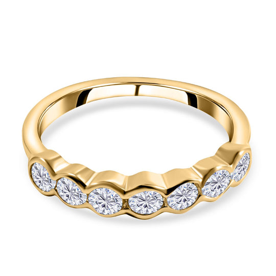 Lustro Stella - Weißer Zirkonia-Ring, 925 Silber (Größe 19.00) ca. 0.32 ct
