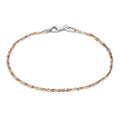CLOSE OUT DEAL Bicolor-Armband, ca. 19 cm, 925 Silber Zweifarbige Beschichtung