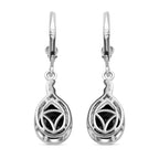 Schwarze Spinell Ohrringe, 925 Silber platiniert ca. 5.65 ct