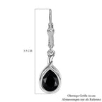 Schwarze Spinell Ohrringe, 925 Silber platiniert ca. 5.65 ct
