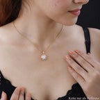 Natürlicher, äthiopischer Welo Opal, weißer Diamant Anhänger 925 Silber Gelbgold Vermeil ca. 2.65 ct