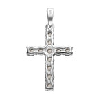 Violetter Kristall-Kreuzanhänger, 925 Silber ca. 0.81 ct