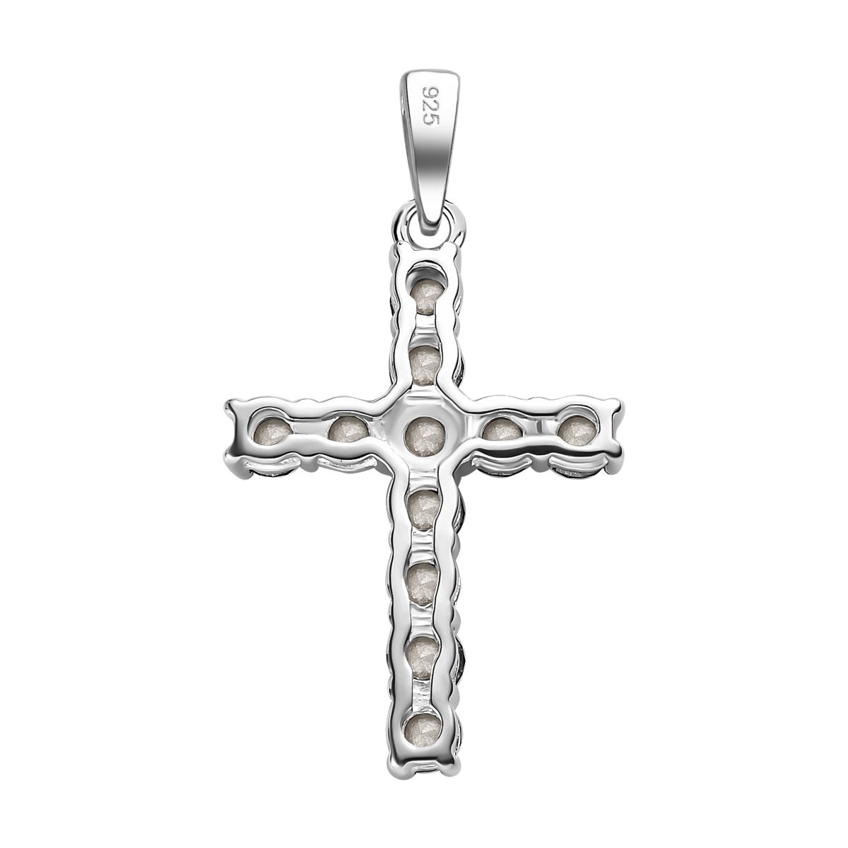 Violetter Kristall-Kreuzanhänger, 925 Silber ca. 0.81 ct