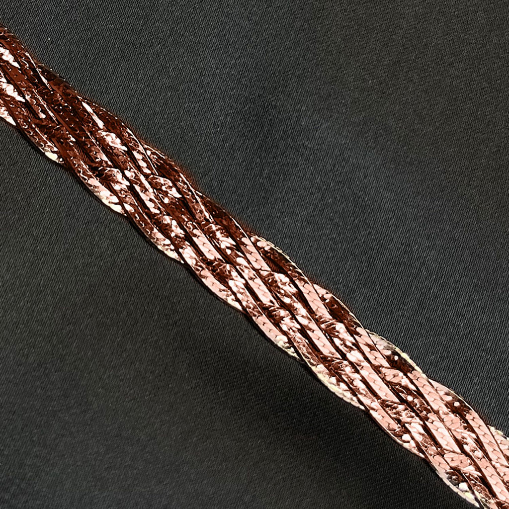 Italienisches Armband, ca. 19 cm, 925 Silber rosévergoldet