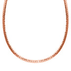 Italienische Halskette, ca. 45 cm, 925 Silber rosévergoldet ca. 13,81g