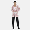 Cardigan mit Kapuze, pinke geometrische Muster