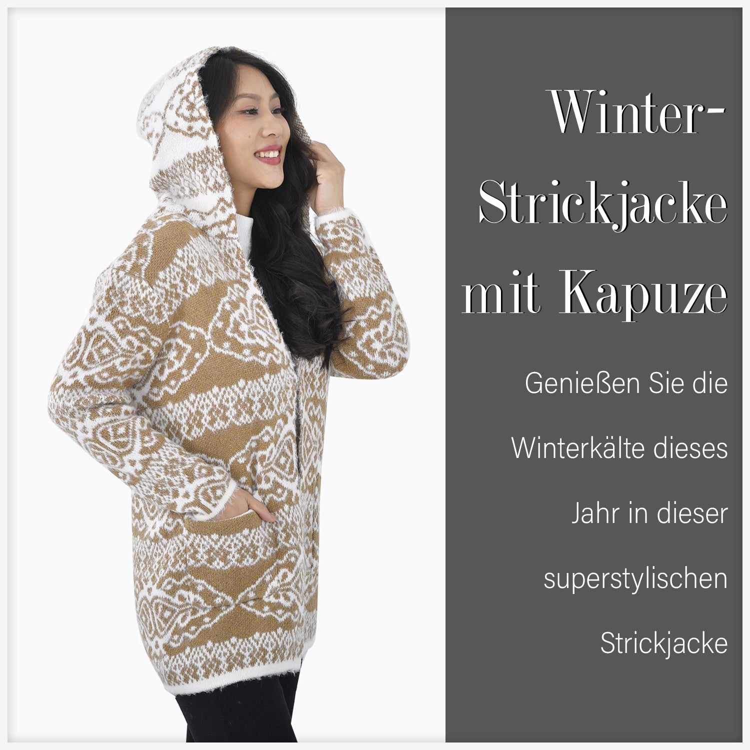 Khaki und weiß
