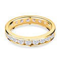 Lustro Stella - Weißer Zirkonia Ring, 925 Silber vergoldet (Größe 16.00) ca. 3,96 ct
