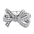 Lustro Stella - Weißer Zirkonia Ring, 925 Silber platiniert (Größe 16.00) ca. 1,00 ct