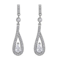 Lustro Stella - Weiße Zirkonia Ohrringe, 925 Silber platiniert ca. 2.17 ct