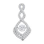 Lustro Stella - Weißer Zirkonia Anhänger, 925 Silber platiniert ca. 1.48 ct