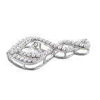 Lustro Stella - Weißer Zirkonia Anhänger, 925 Silber platiniert ca. 1.48 ct