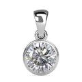 Lustro Stella - Weißer Zirkonia Anhänger, 925 Silber platiniert ca. 2.15 ct