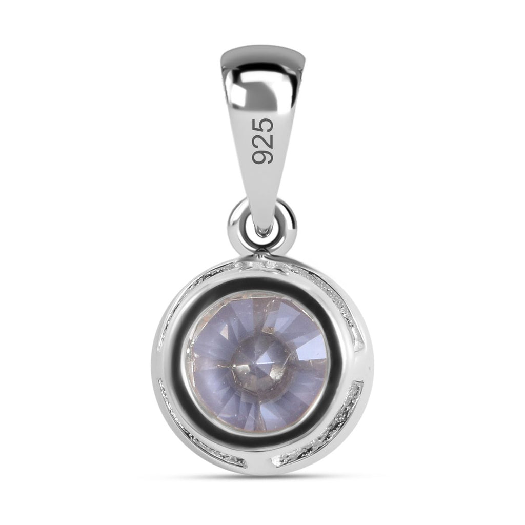 Lustro Stella - Weißer Zirkonia Anhänger, 925 Silber platiniert ca. 2.15 ct