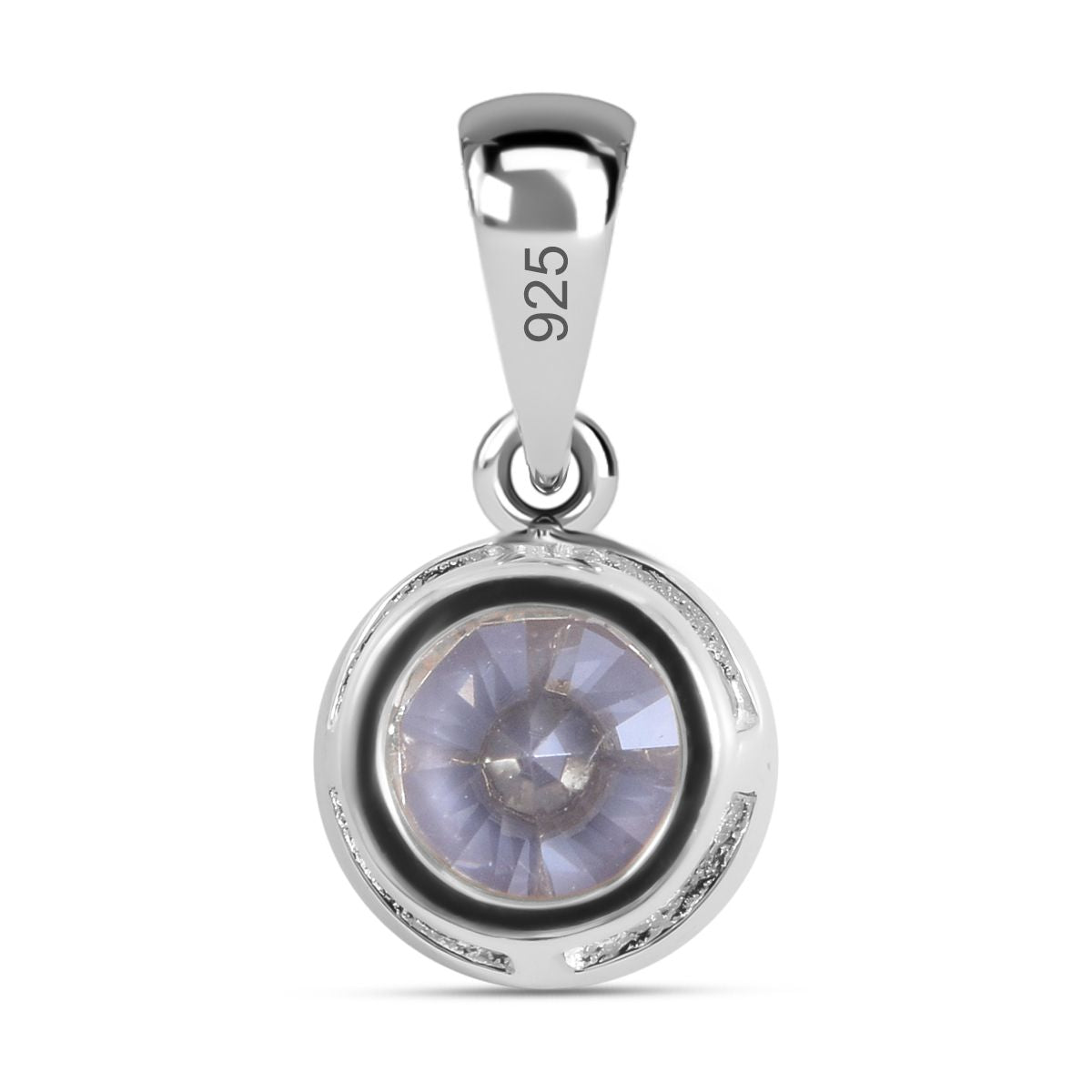 Lustro Stella - Weißer Zirkonia Anhänger, 925 Silber platiniert ca. 2.15 ct