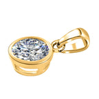 Lustro Stella - weißer Zirkonia Anhänger, 925 Silber vergoldet ca. 2.15 ct