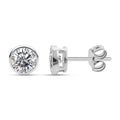 Lustro Stella - Weiße Zirkonia Ohrringe, 925 Silber platiniert ca. 2.80 ct
