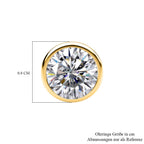Lustro Stella - weiße Zirkonia Ohrringe, 925 Silber vergoldet ca. 2.80 ct
