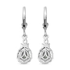 Alexandrit und weiße Zirkon Ohrringe, 925 Silber platiniert ca. 0.54 ct