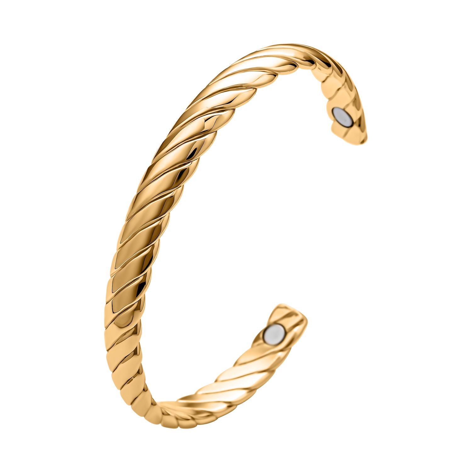Armreif mit Magneten, goldfarben, ca. 18.5 cm