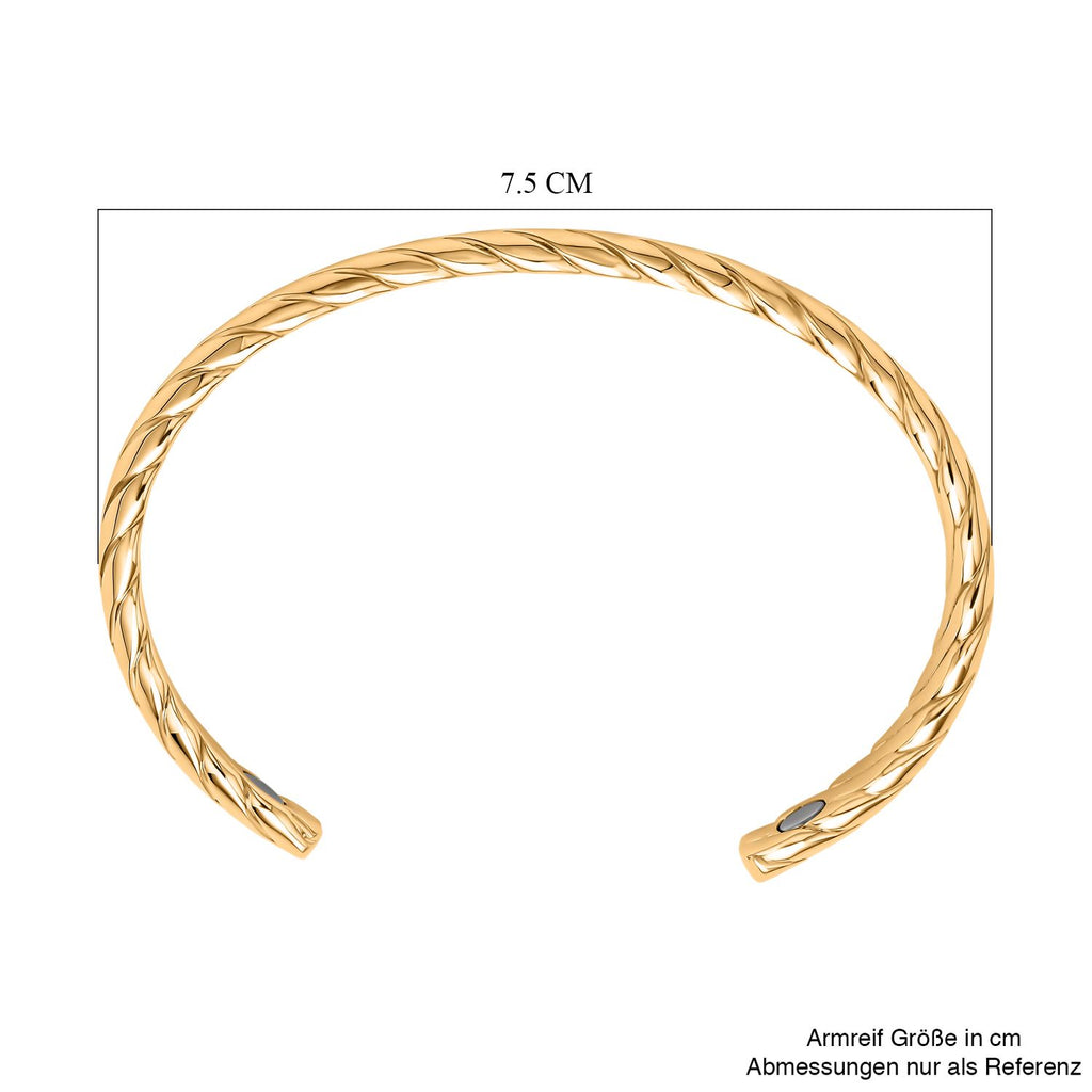 Armreif mit Magneten, goldfarben, ca. 18.5 cm