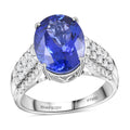 Rhapsody AAAA Tansanit, Weißer Diamant Ringe 950 Platin (Größe 17.00) ca. 6.60 ct