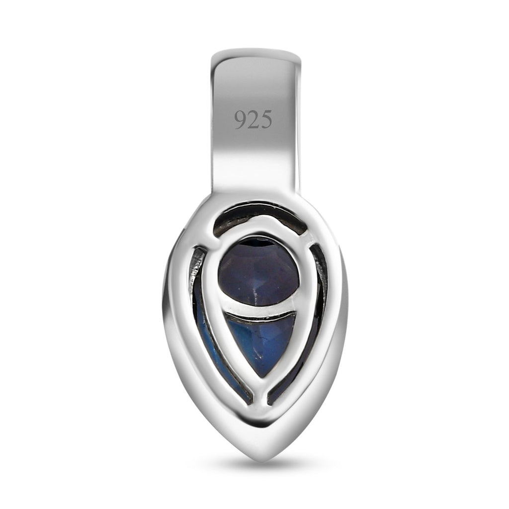 London Blau Topas Anhänger, 925 Silber platiniert ca. 1.46 ct