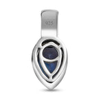 London Blau Topas Anhänger, 925 Silber platiniert ca. 1.46 ct