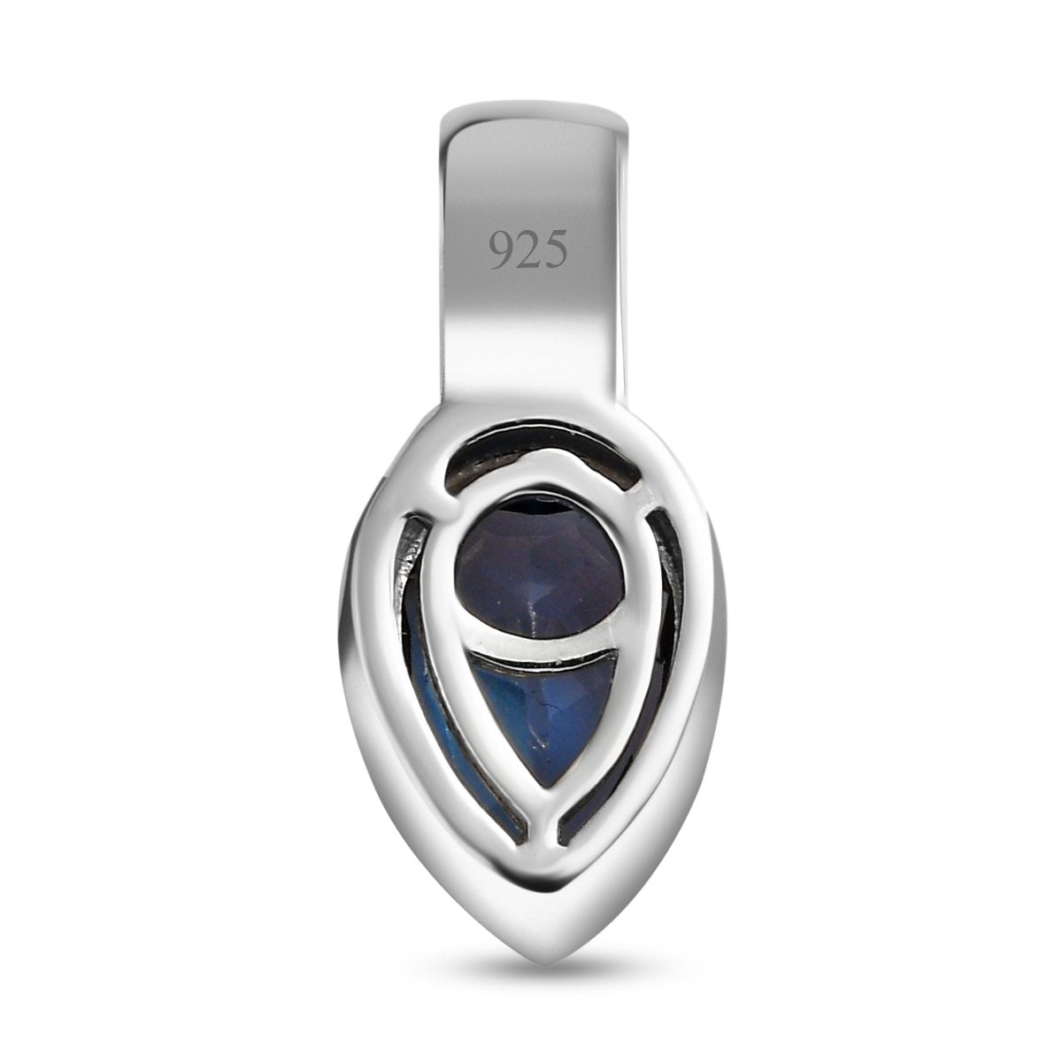London Blau Topas Anhänger, 925 Silber platiniert ca. 1.46 ct