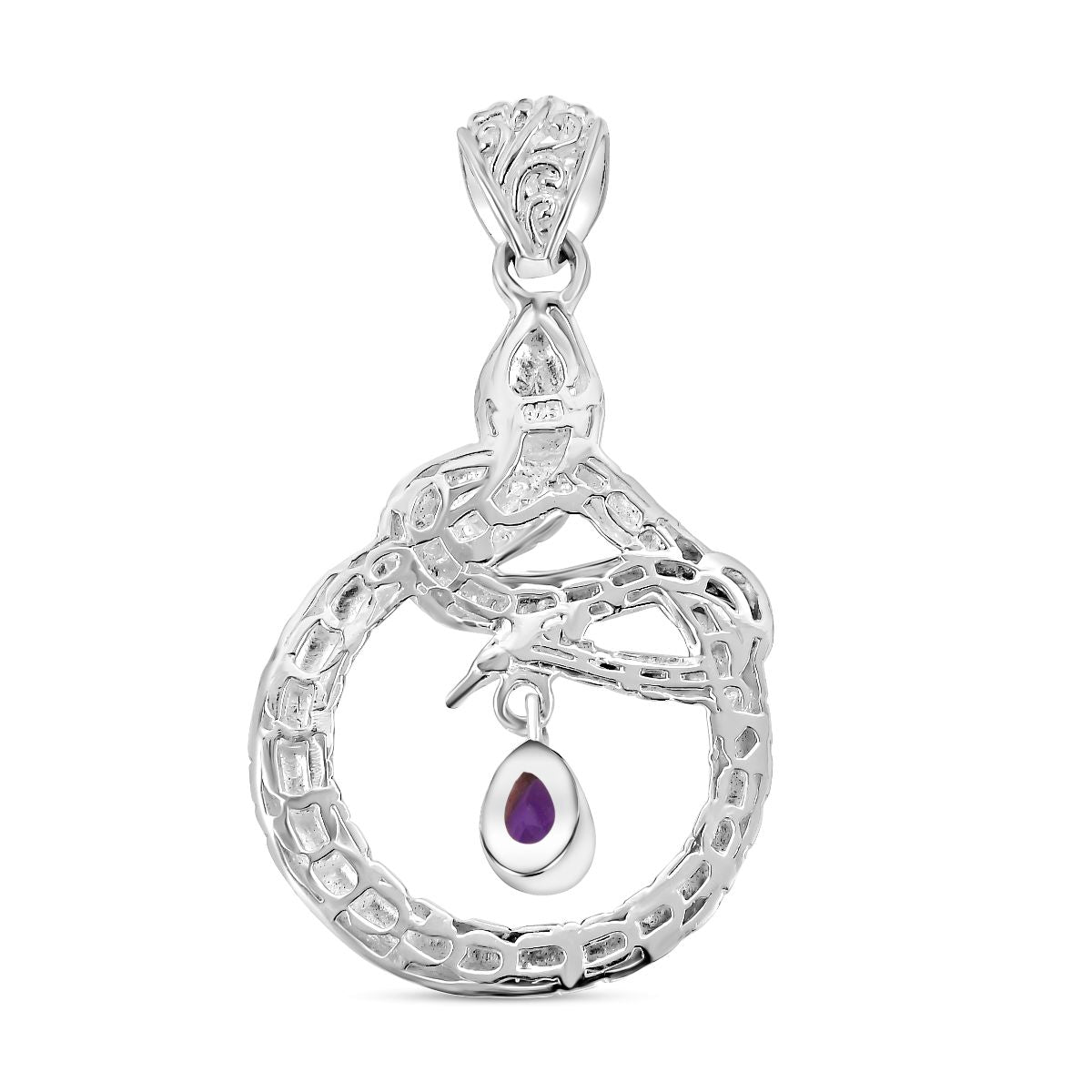 Royal Bali - Afrikanischer Amethyst Anhänger, 925 Silber ca. 0.72 ct