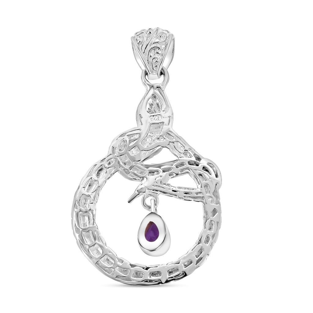 Royal Bali - Afrikanischer Amethyst Anhänger, 925 Silber ca. 0.72 ct