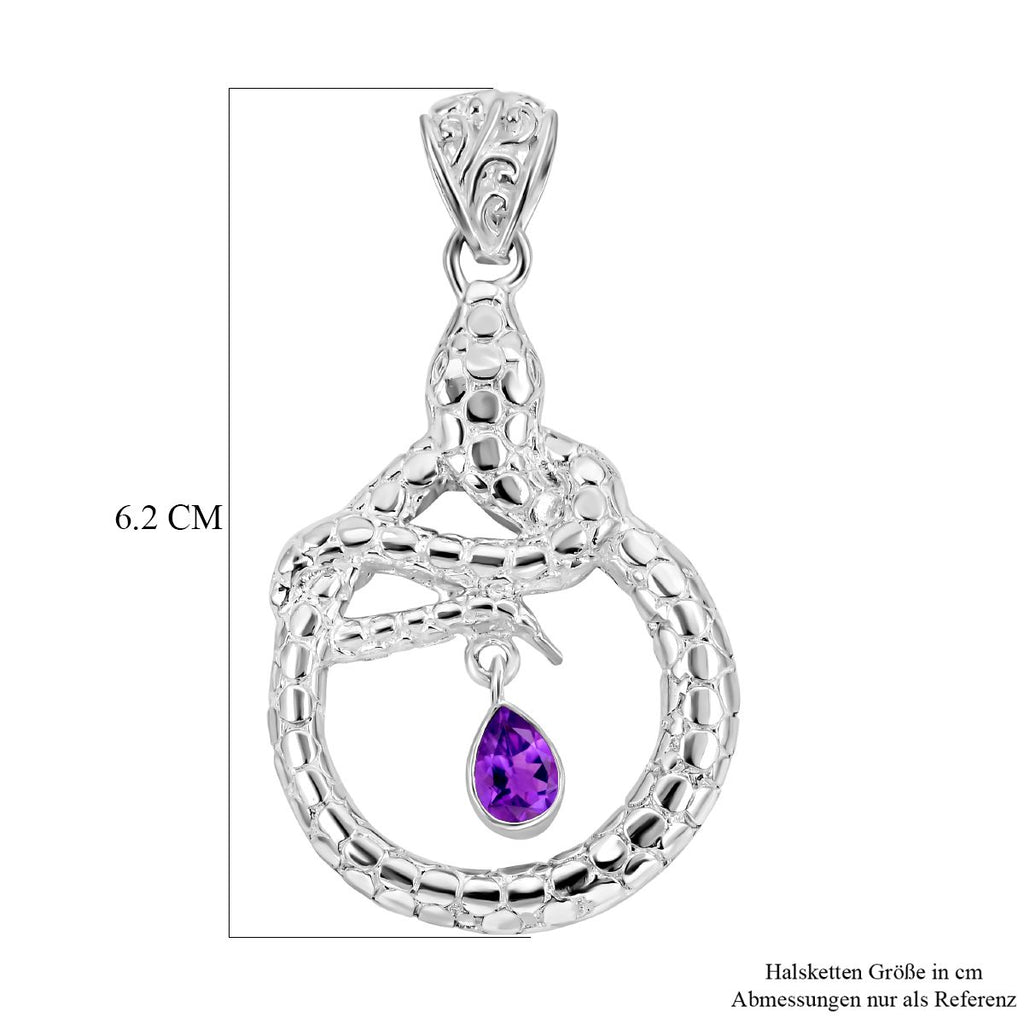 Royal Bali - Afrikanischer Amethyst Anhänger, 925 Silber ca. 0.72 ct