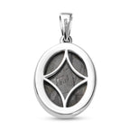 Schwarzer Stern Diopsid-Anhänger, 925 Silber platiniert ca. 24.05 ct