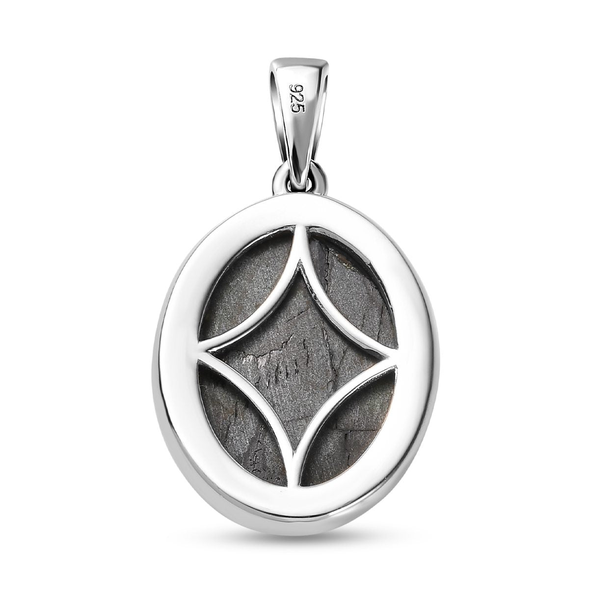 Schwarzer Stern Diopsid-Anhänger, 925 Silber platiniert ca. 24.05 ct