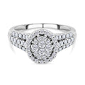New York Kollektion - Weißer Diamant I1 G-H Ring, 585 Weißgold, (Größe 17.00) ca. 1.00 ct