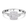 Diamant Ring, 925 Silber platiniert (Größe 20.00) ca. 0.25 ct