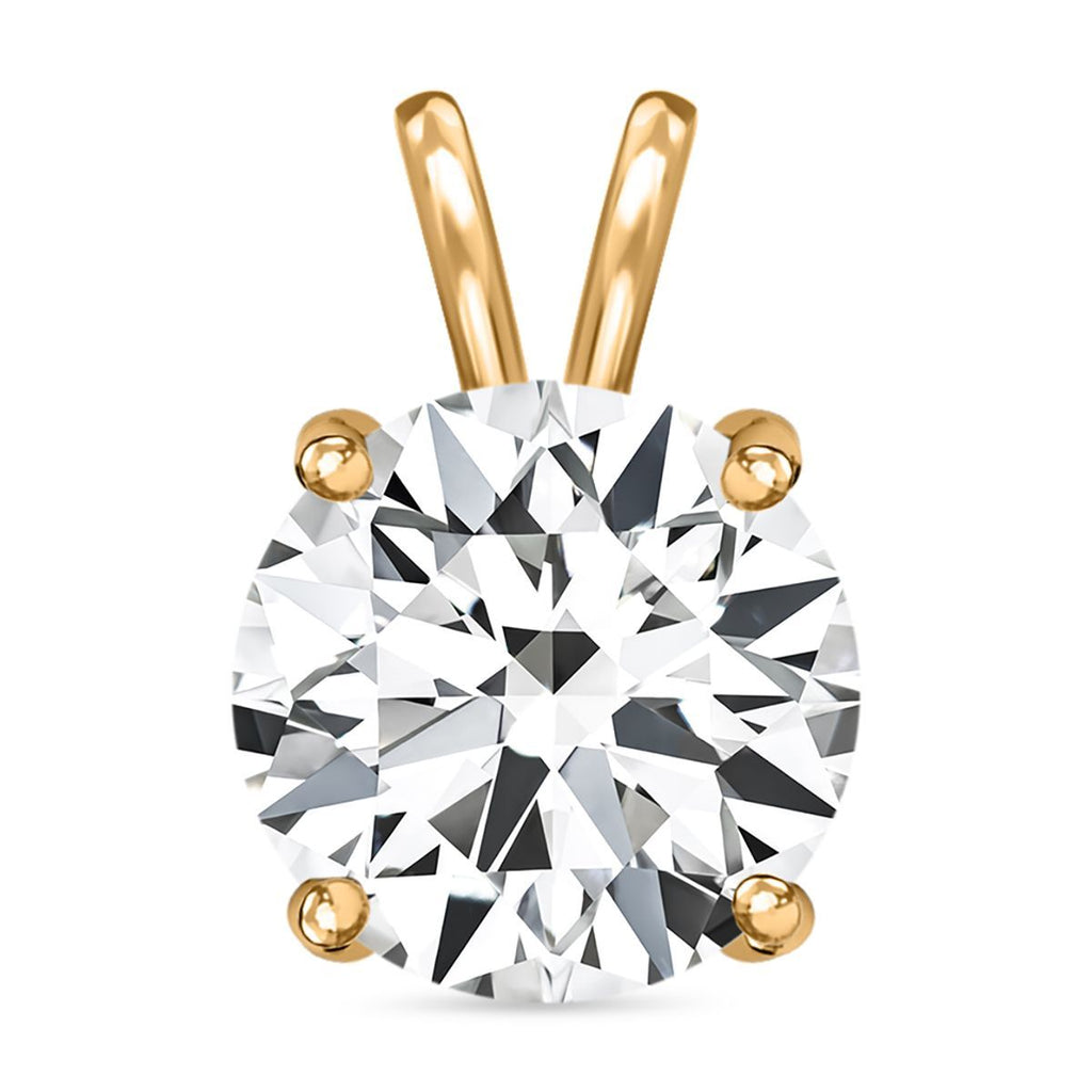 Weißer Zirkonia Anhänger, 925 Silber vergoldet ca. 5,00 ct