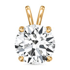 Weißer Zirkonia Anhänger, 925 Silber vergoldet ca. 5,00 ct