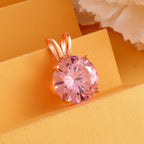 Rosa Zirkonia Anhänger, 925 Silber rosévergoldet ca. 5,00 ct