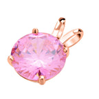 Rosa Zirkonia Anhänger, 925 Silber rosévergoldet ca. 5,00 ct
