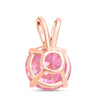 Rosa Zirkonia Anhänger, 925 Silber rosévergoldet ca. 5,00 ct