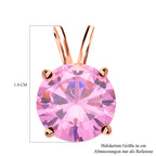 Rosa Zirkonia Anhänger, 925 Silber rosévergoldet ca. 5,00 ct