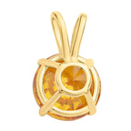 Gelber Zirkonia Anhänger, 925 Silber vergoldet ca. 5,00 ct