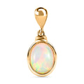 Natürlicher, äthiopischer Welo Opal Anhänger, 925 Silber vergoldet ca. 1.17 ct