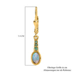 Natürliche, äthiopische Welo Opal, Kagem Sambische Smaragd-Ohrringe, 925 Silber vergoldet ca. 0.99 ct