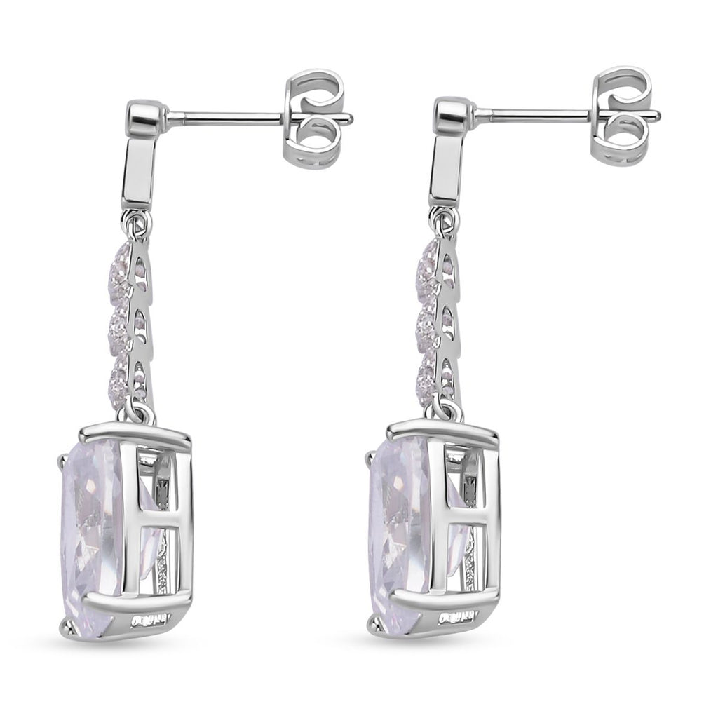 Weiße Zirkonia Ohrringe, Edelstahl ca. 18,47 ct