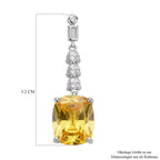 Gelbe und weiße Zirkonia Ohrringe, Edelstahl ca. 18,47 ct